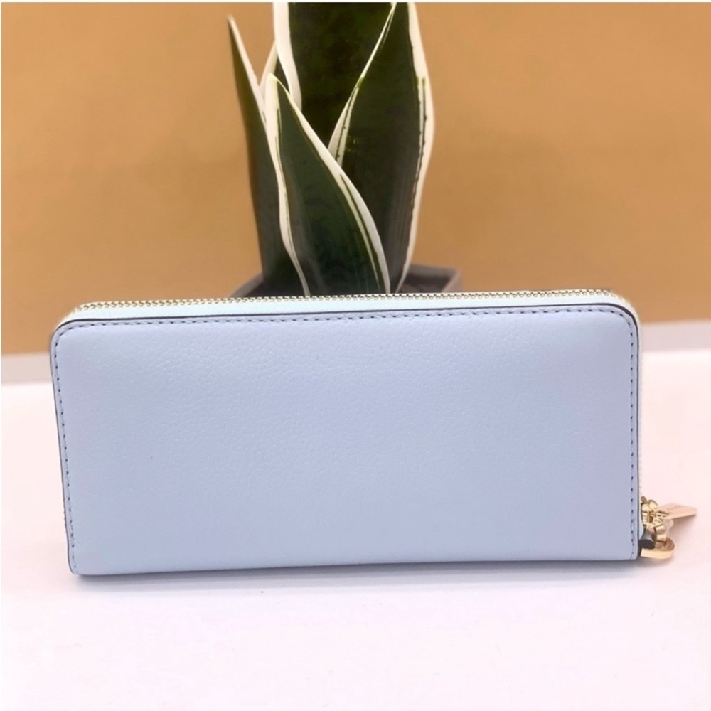 Michael Kors Large Continental Wallet Wristlet Vista Blue - Picture 8 of 10